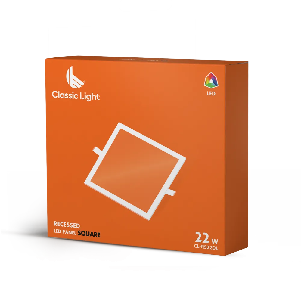 RAY Recessed LED Panels Square - Professional LED Lighting